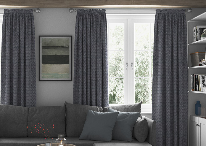 Luxor, Blueprint - Made to Measure Curtains - Image 3